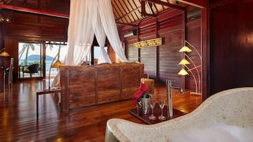 Sea View Pool Villa | Bathroom | Designer toiletries, hair dryer, bathrobes, slippers