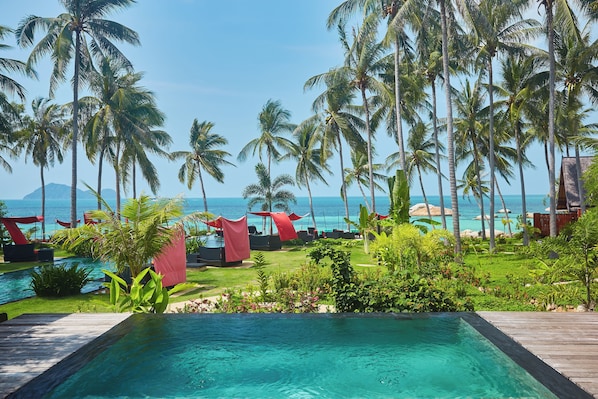 Sea View Pool Villa | 1 chambre, minibar, coffre-fort, décor unique
