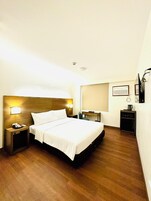 In-room safe, laptop workspace, WiFi (free), bed sheets
