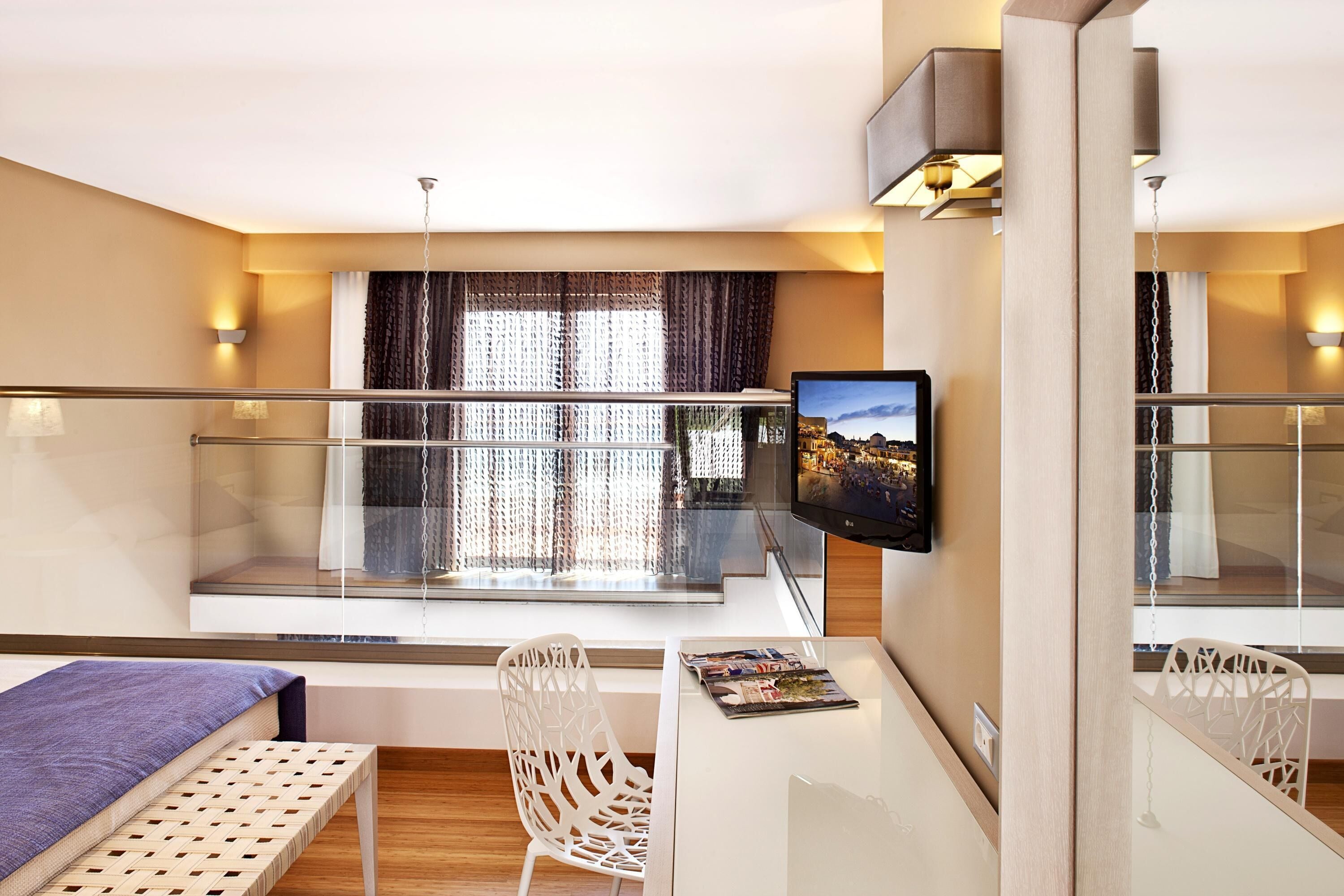 Duplex, Private Pool | In-room safe, desk, blackout drapes, iron/ironing board