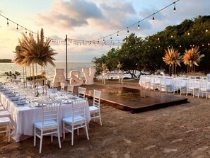 Outdoor wedding area
