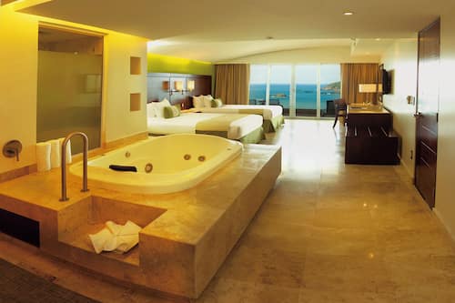 Luxury Suite, 2 Double Beds | 1 bedroom, in-room safe, desk, iron/ironing board