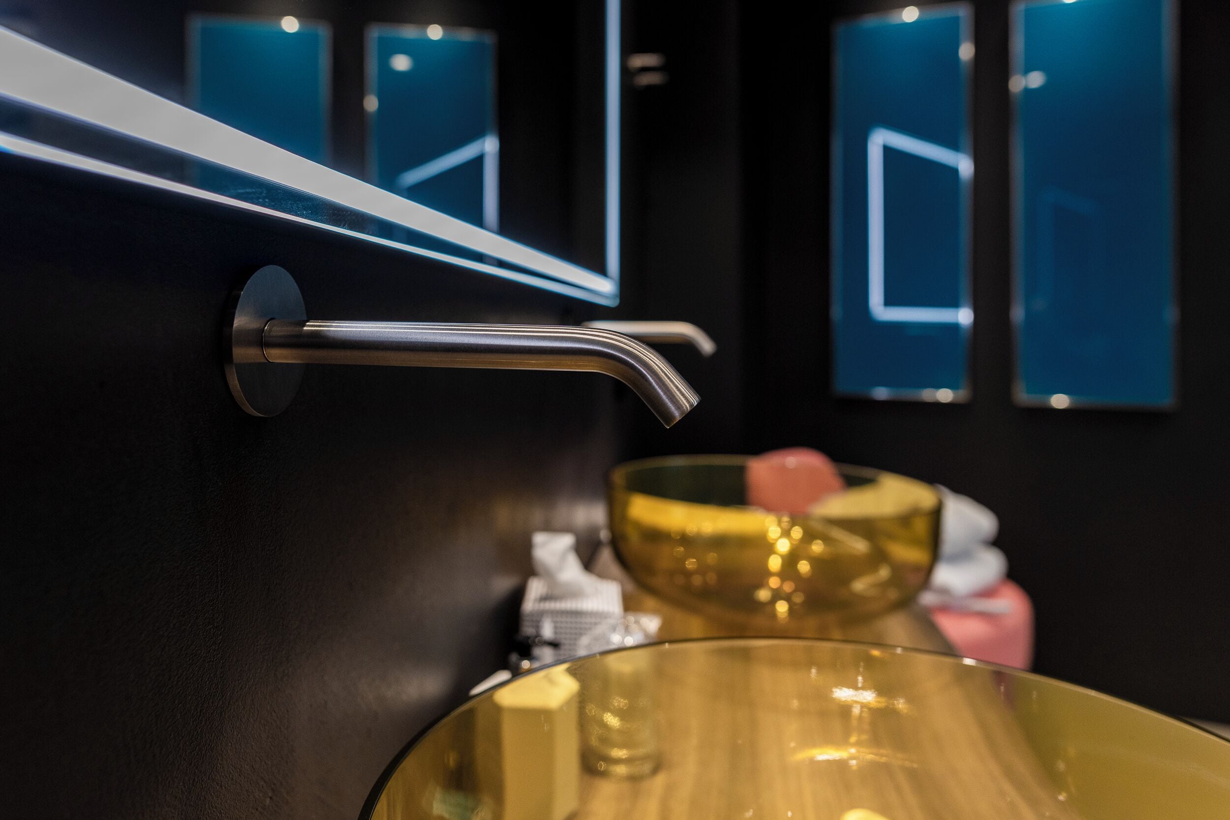 deluxe suite | bathroom | rainfall showerhead, designer toiletries, hair dryer, bidet