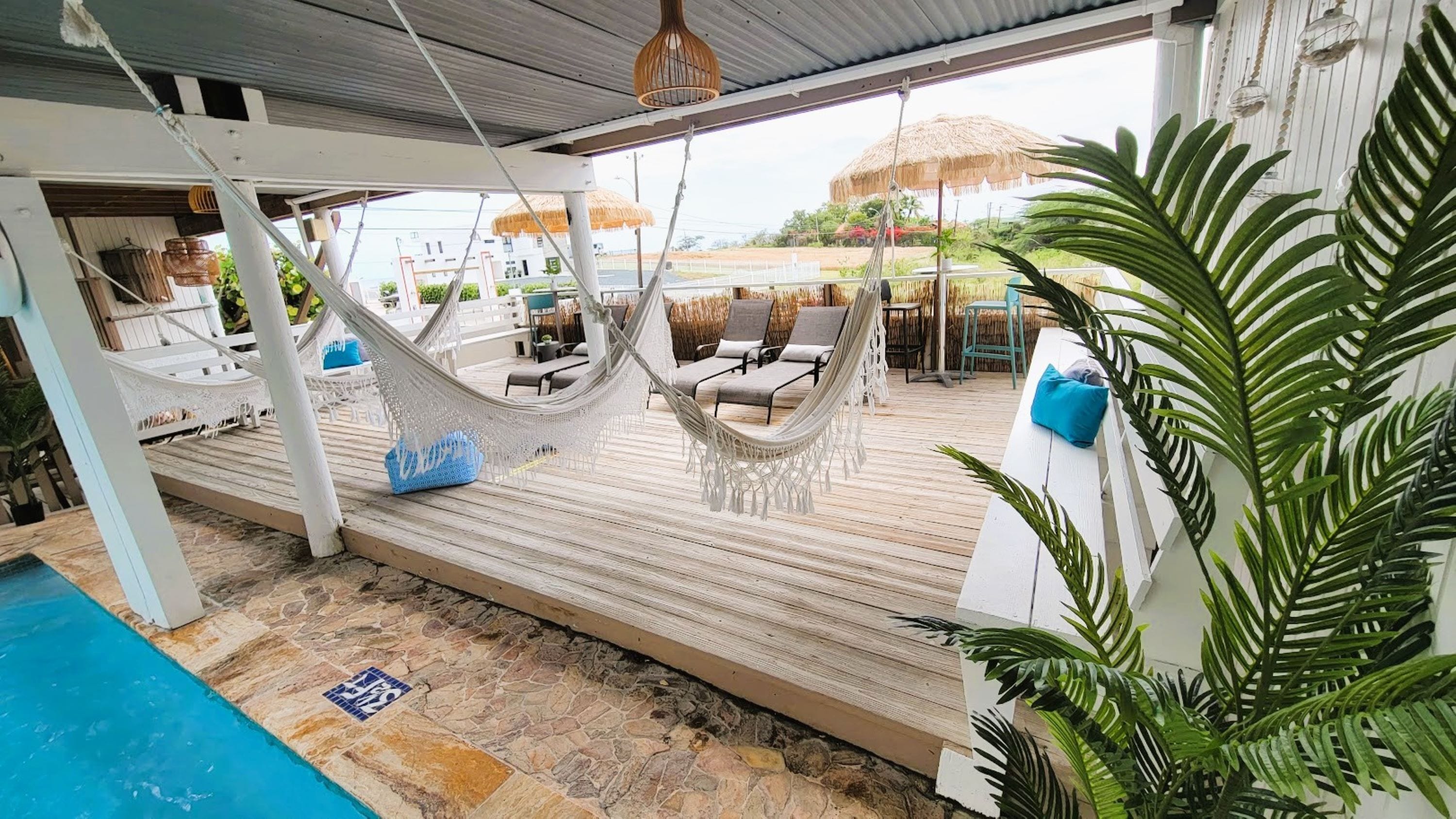 Outdoor pool, open 10:00 AM to 10:00 PM, sun loungers