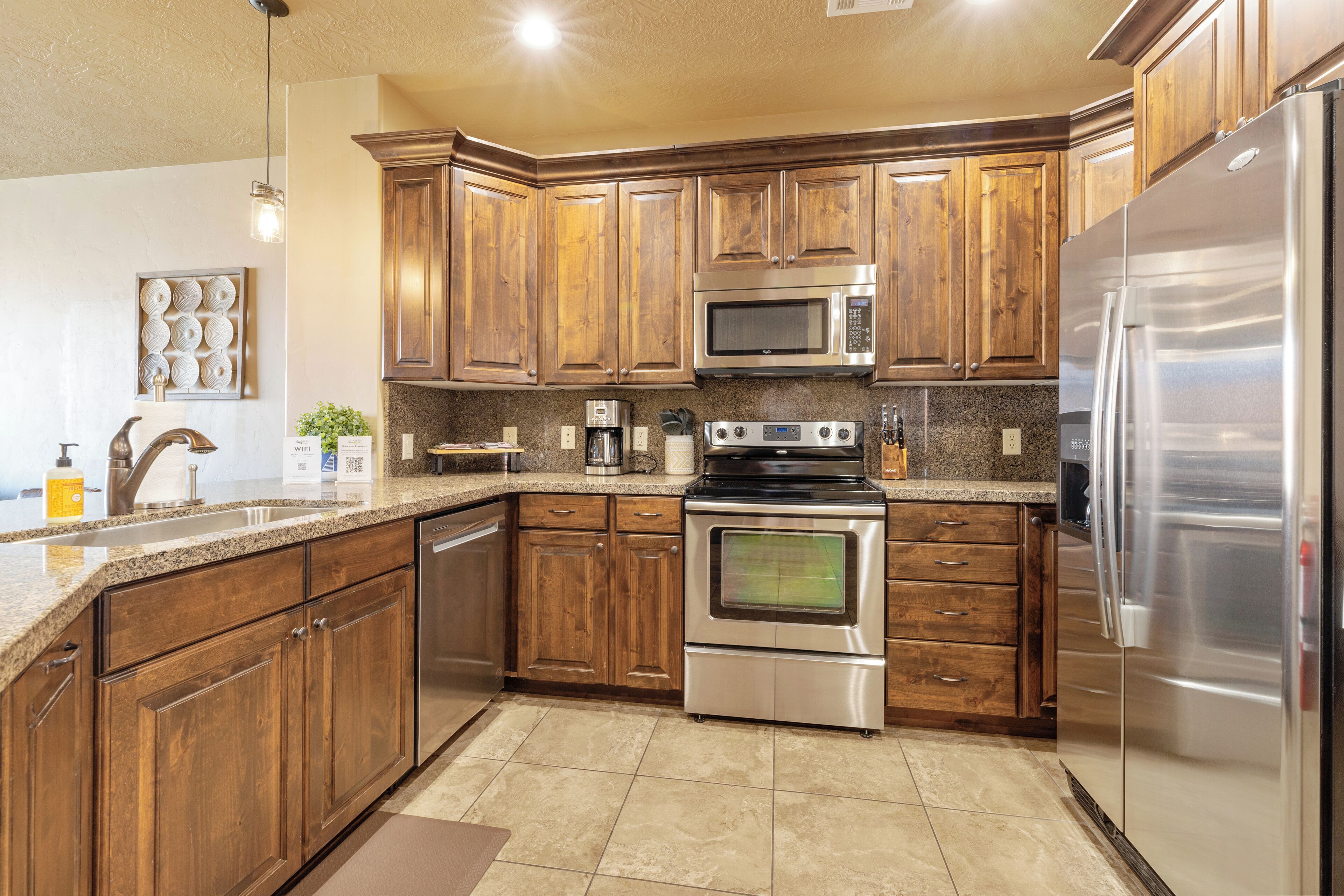 three bedroom condo | private kitchen | microwave, coffee/tea maker, ice maker