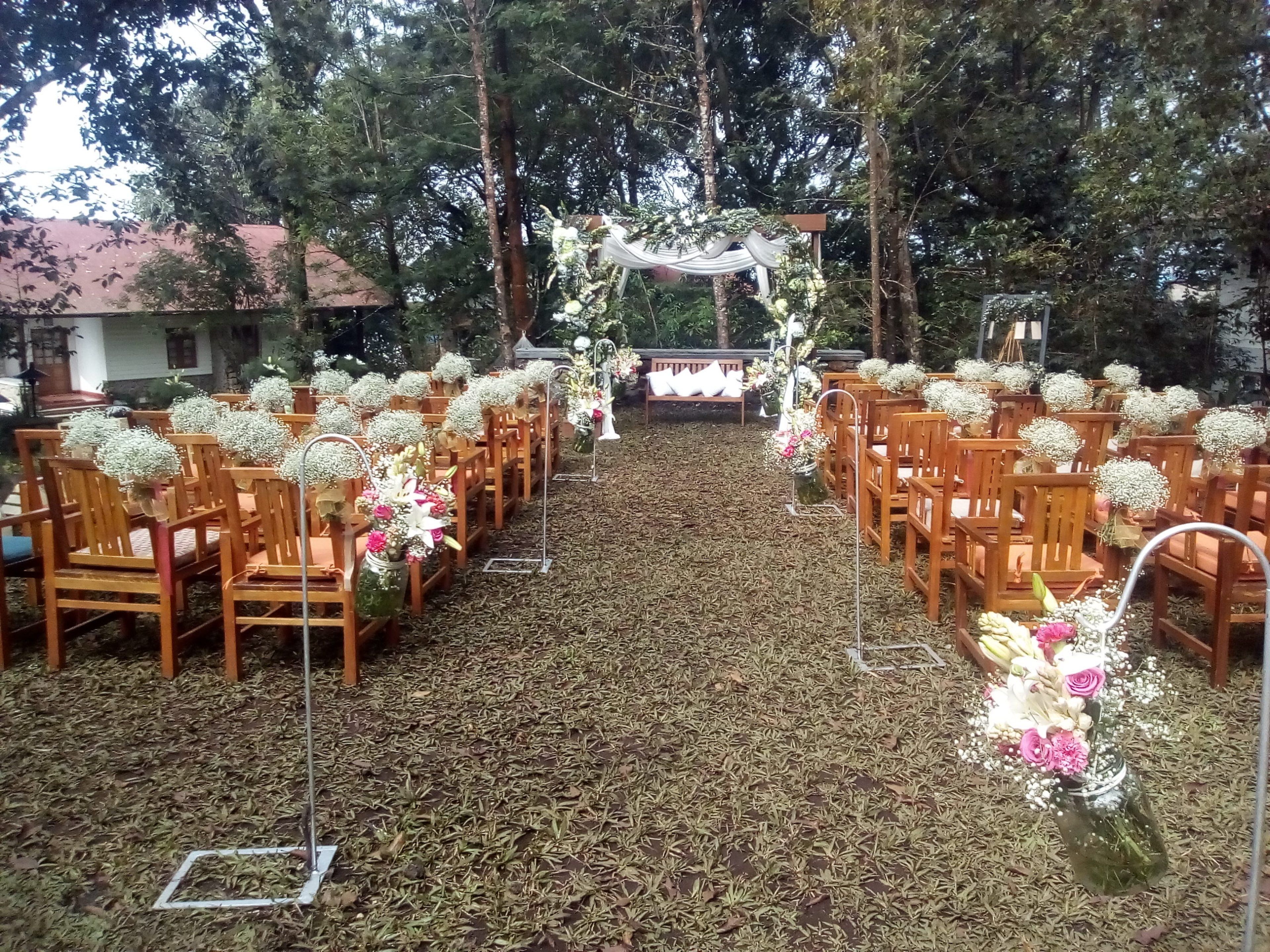 outdoor wedding area