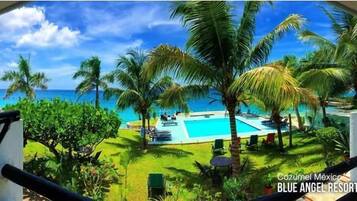 Vista a la playa o el mar