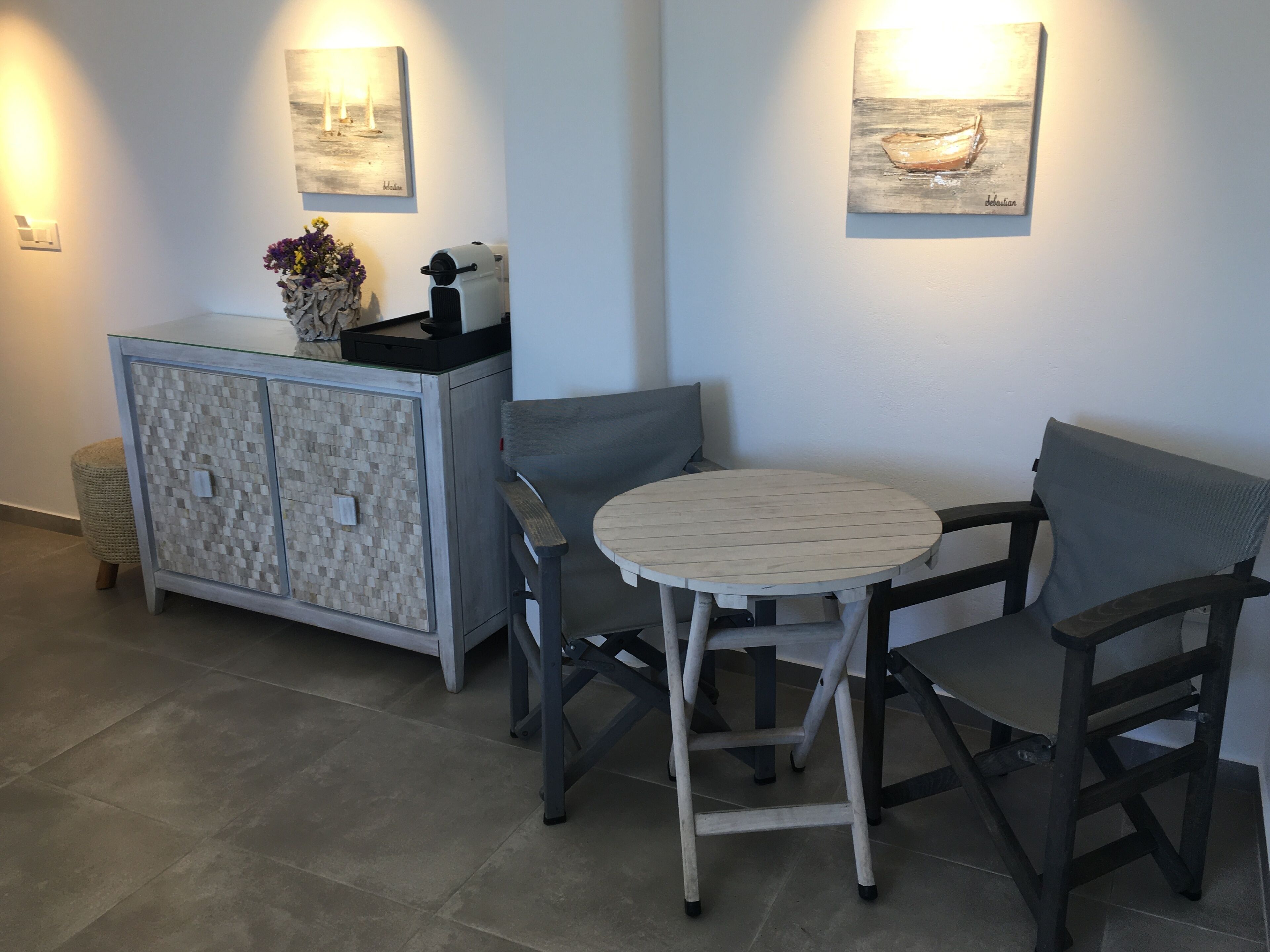 superior double room, sea view | living area | 28-inch lcd tv with digital channels, tv