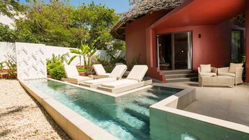 Premium Villa, 2 Bedrooms, Private Pool, Garden View | Frette Italian sheets, premium bedding, minibar, in-room safe