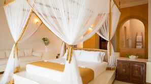 Draps italiens Frette, literie de qualité supérieure, minibar