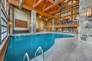 Indoor pool, seasonal outdoor pool, pool umbrellas, sun loungers