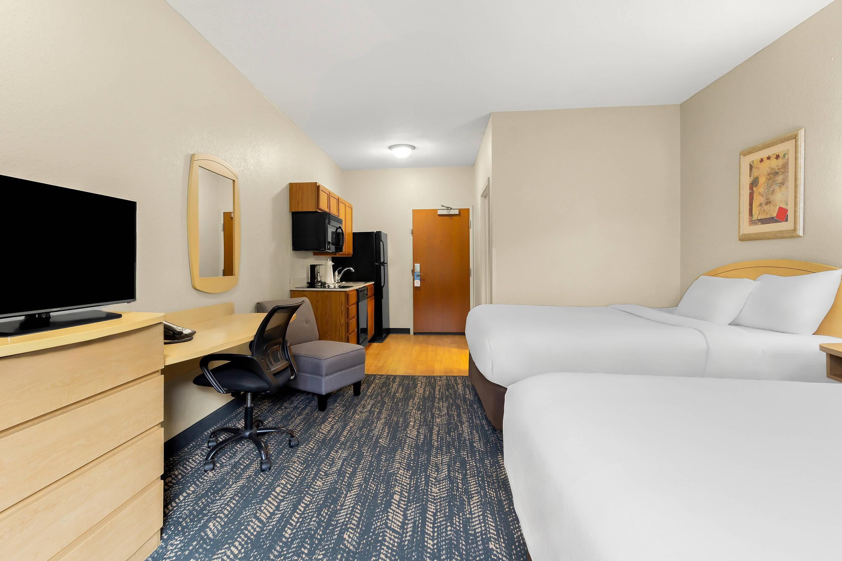 room, 2 queen beds, accessible, non smoking (efficiency) | desk, blackout curtains, soundproofing, iron/ironing board