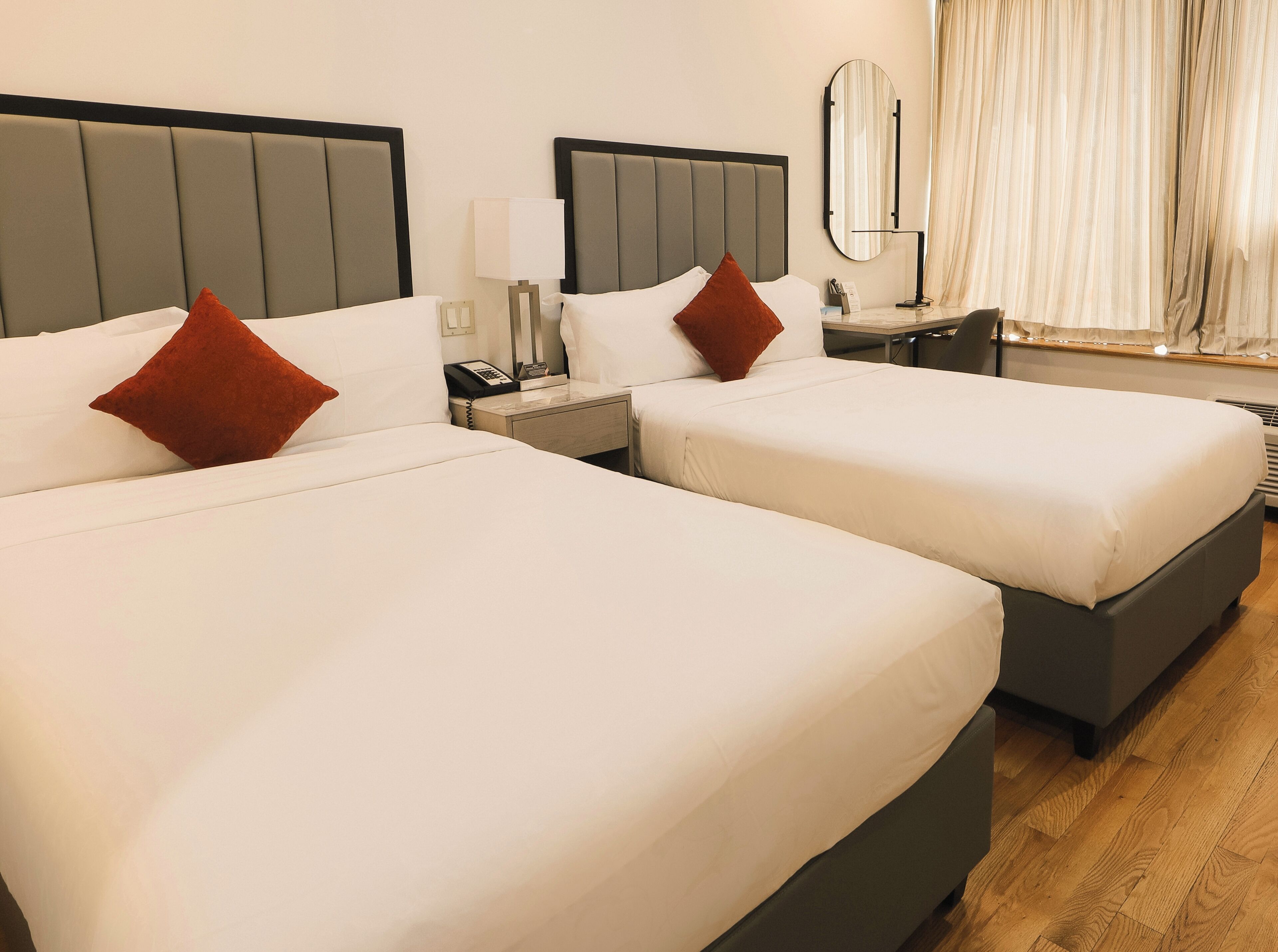 comfort double or twin room | in-room safe, desk, laptop workspace, iron/ironing board