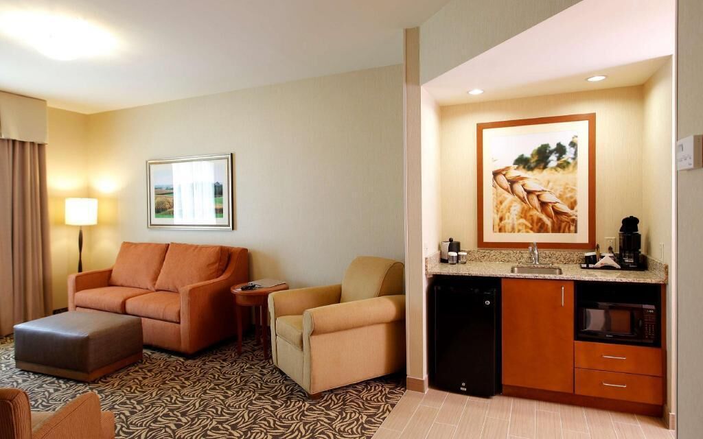 55-inch flat-screen TV with cable channels, TV