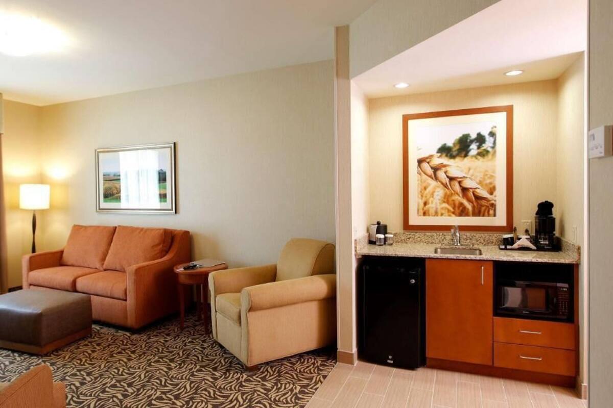 55-inch flat-screen TV with cable channels, TV