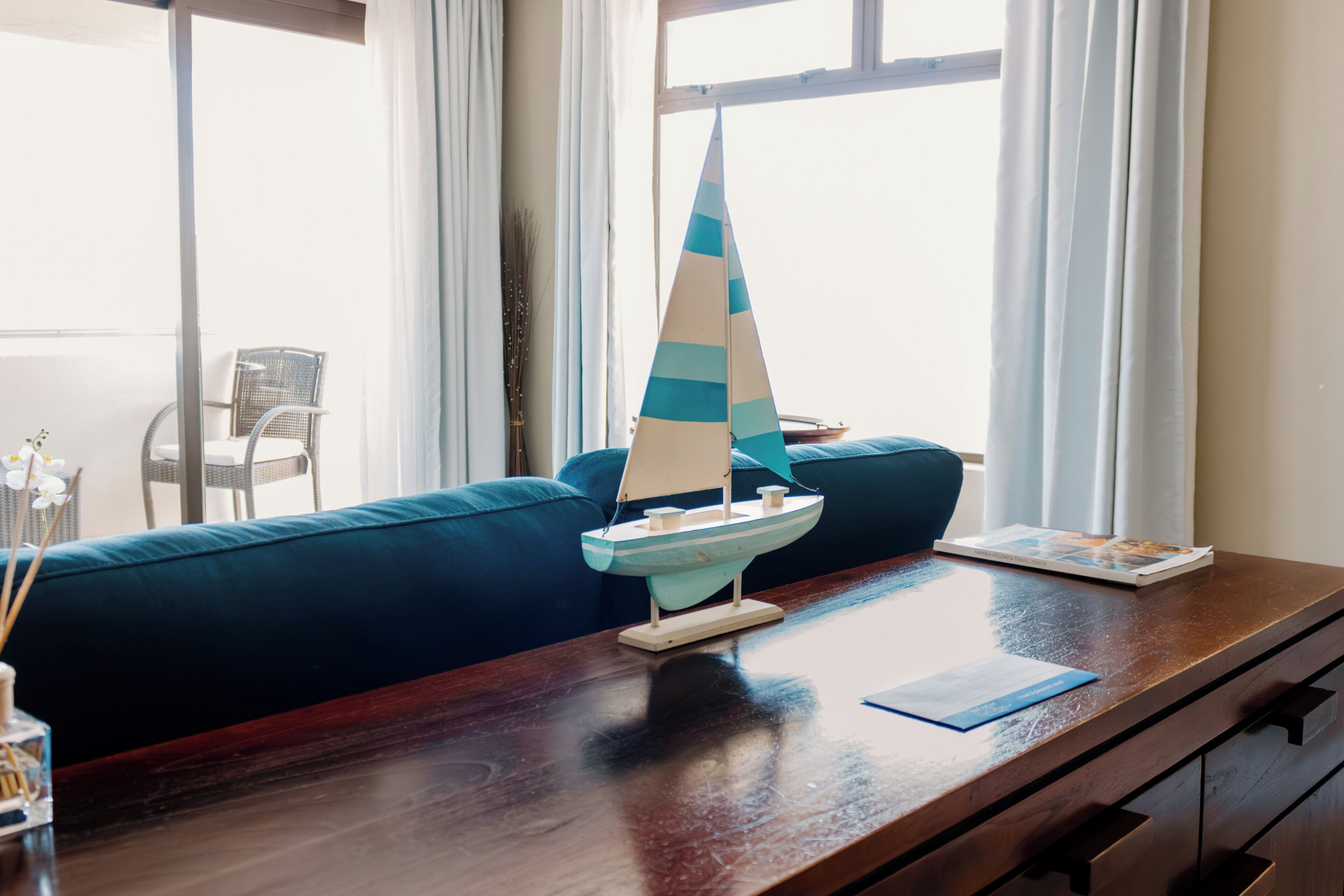 luxury apartment | living area | 27-inch flat-screen tv with satellite channels, tv