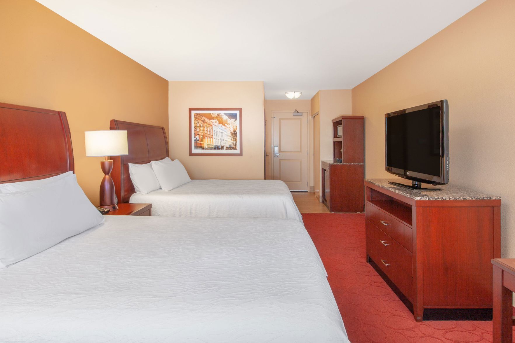 Premium bedding, desk, blackout curtains, iron/ironing board