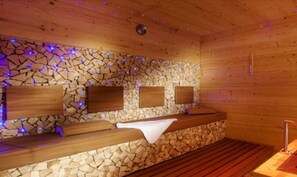 Sauna, dampbad, tyrkisk bad/hammam, kropsbehandlinger, aromaterapi