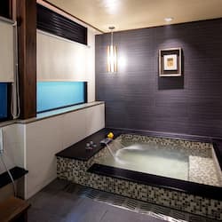 Scenic Travel Lodge | Bathroom | Hair dryer, slippers, towels, soap
