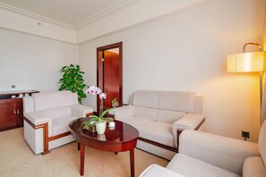 Suite, 1 letto king, fumatori | Soggiorno | TV