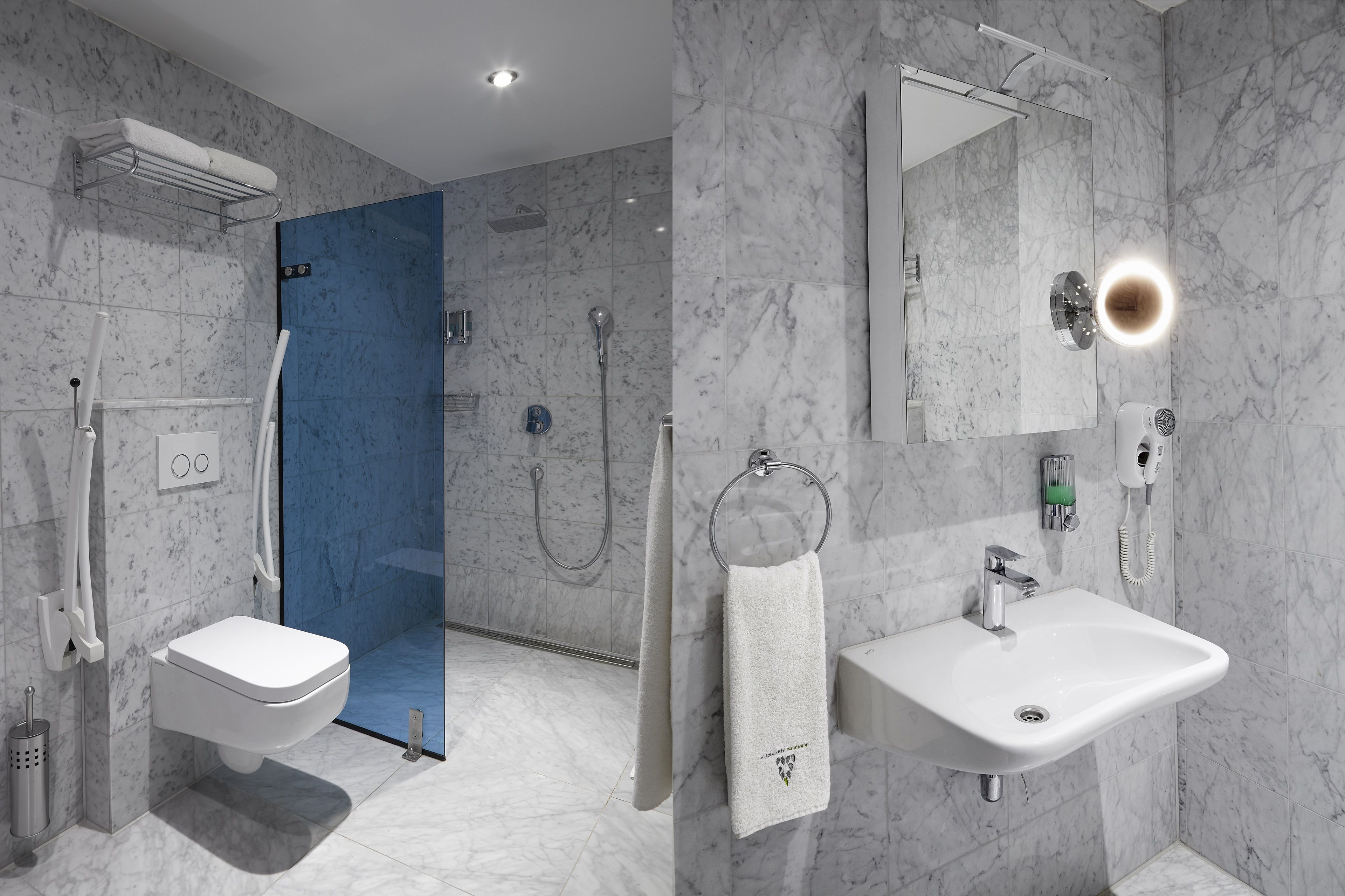 junior suite, 1 king bed | bathroom | shower, rainfall showerhead, hair dryer, bathrobes