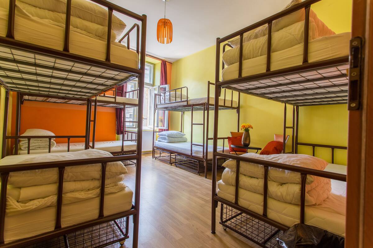 共同ドミトリー 男女共用ドミトリー 共用バスルーム (12 people dorm) | WiFi (無料)、ベッドシーツ