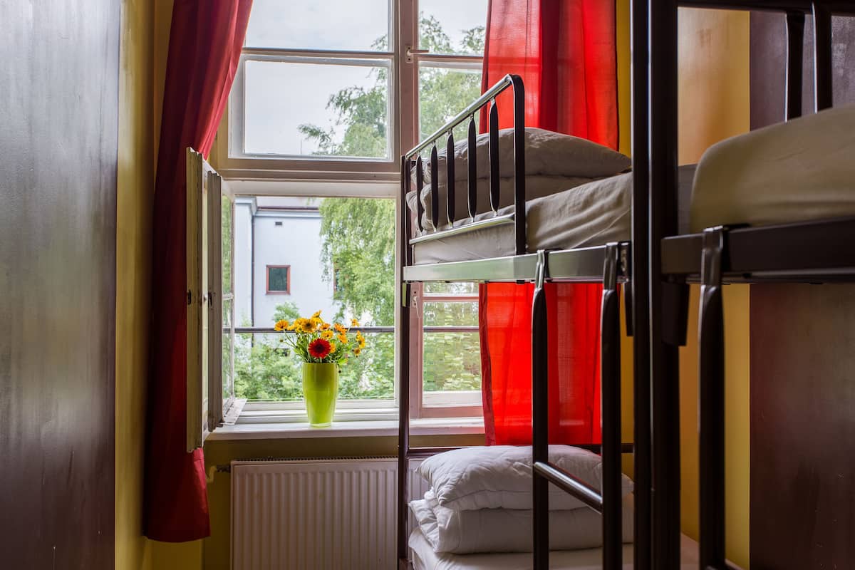 共同ドミトリー 男女共用ドミトリー 共用バスルーム (6 people dorm) | WiFi (無料)、ベッドシーツ