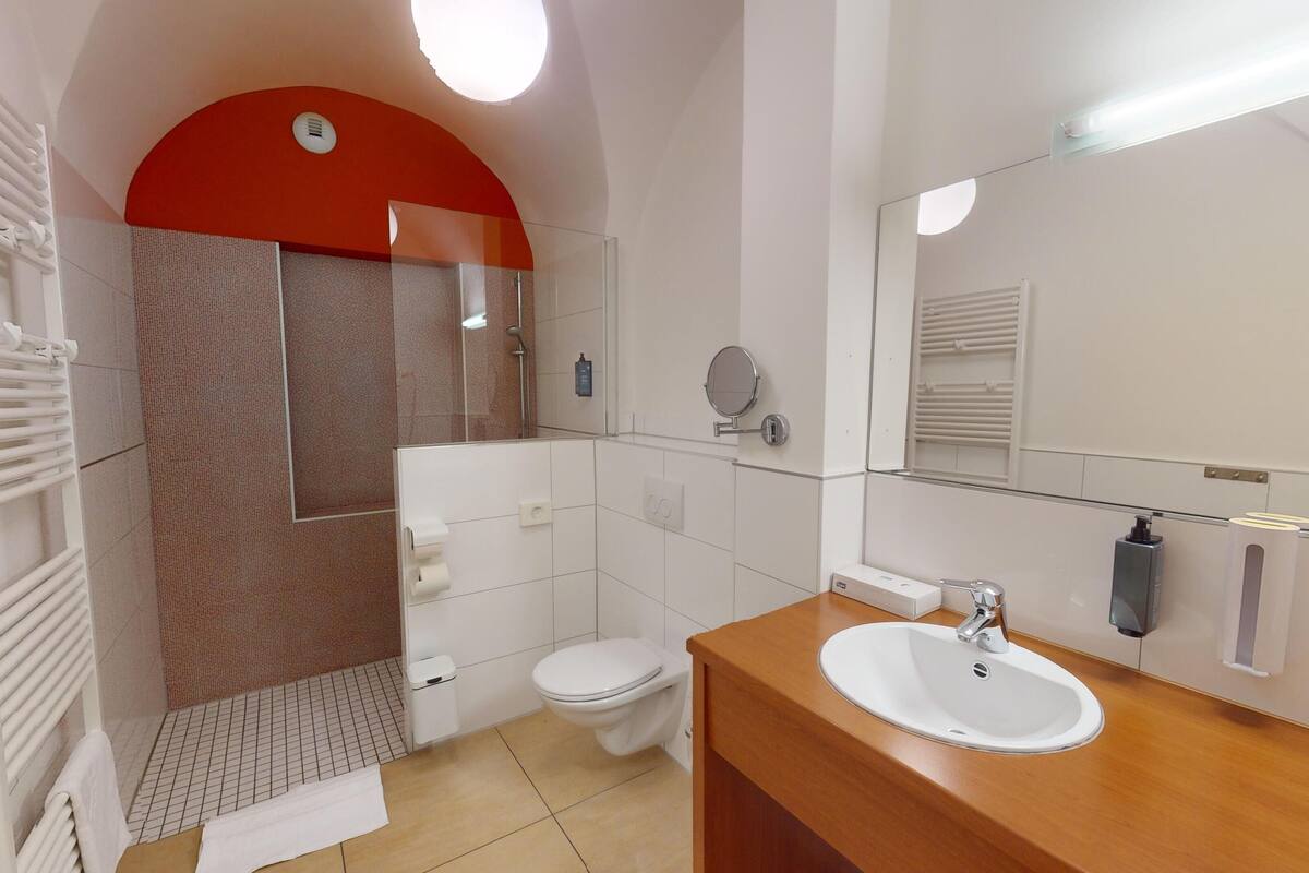 comfort room | bathroom | shower, free toiletries, hair dryer, slippers