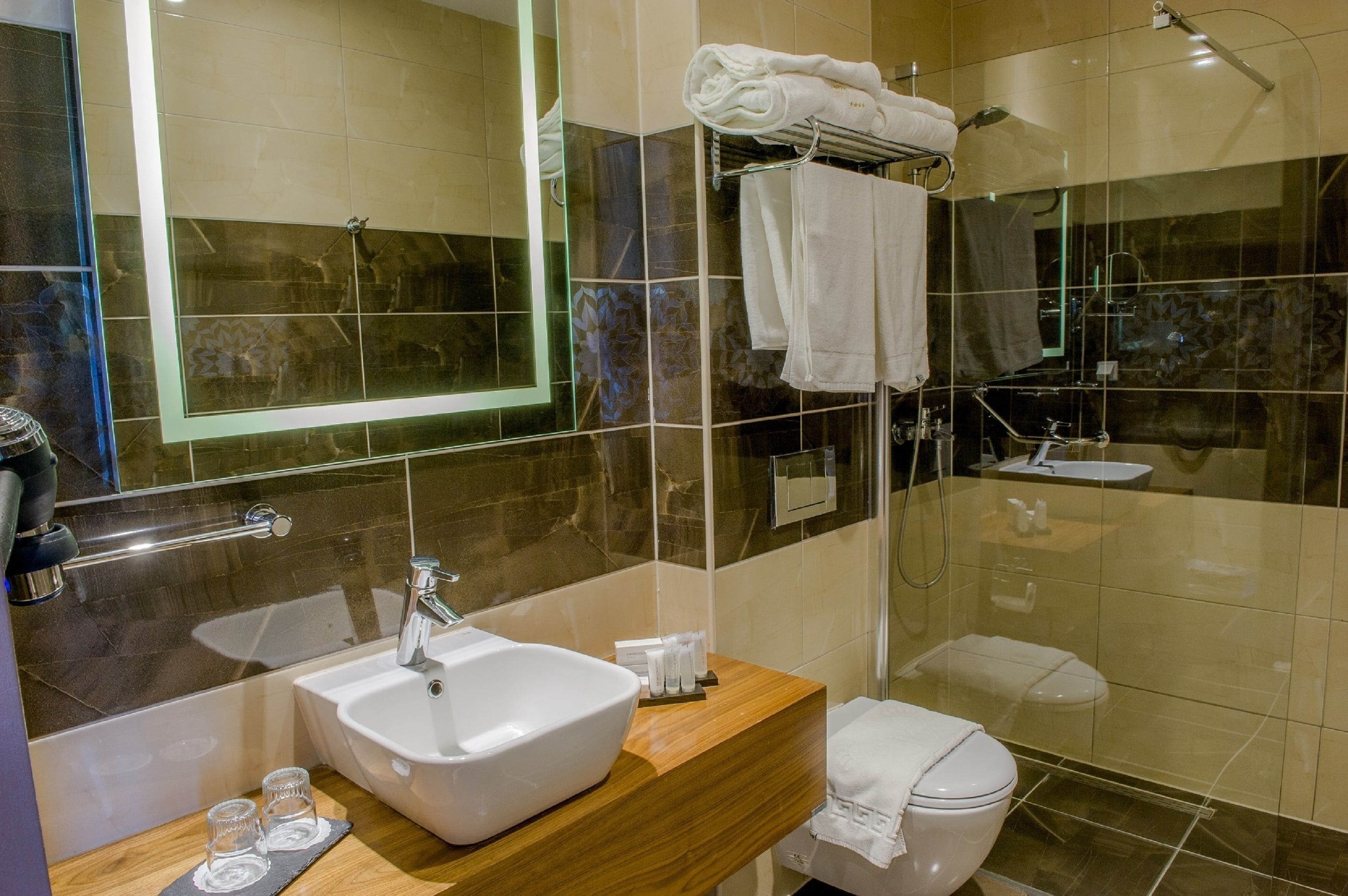 penthouse, 1 king bed | bathroom | shower, free toiletries, hair dryer, bathrobes