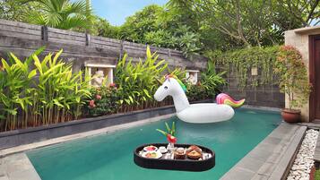 1 Bedroom Pool Villa with Floating Breakfast | 1 bedroom, pillowtop beds, minibar, in-room safe