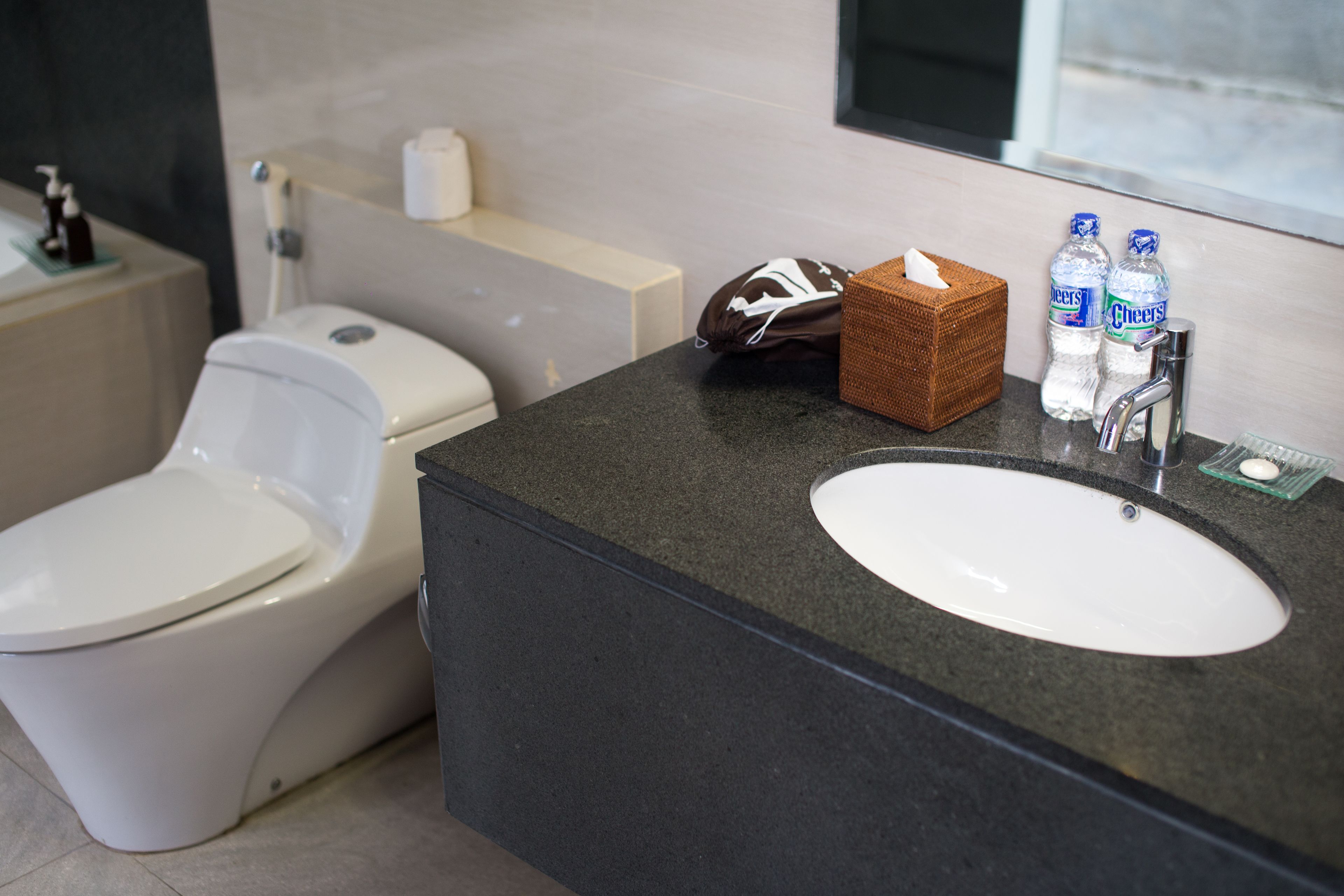 villa, 2 bedrooms, private pool | bathroom | hair dryer, bathrobes, slippers, bidet