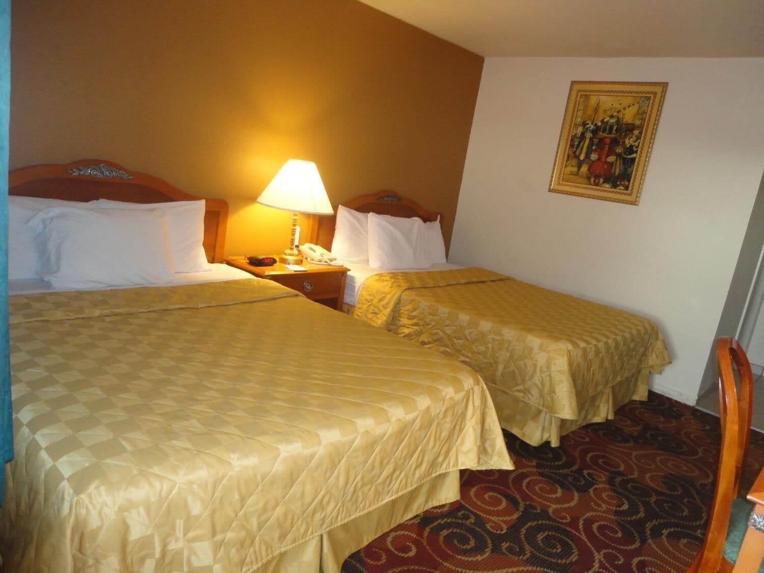Desk, free WiFi, bed sheets, alarm clocks