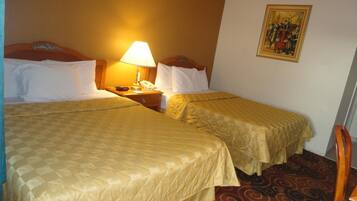 Desk, free WiFi, bed sheets, alarm clocks
