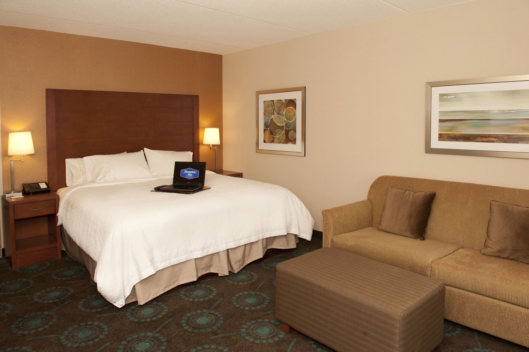 Down comforters, free WiFi, bed sheets, alarm clocks