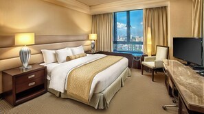 Ropa de cama de alta calidad y minibar 