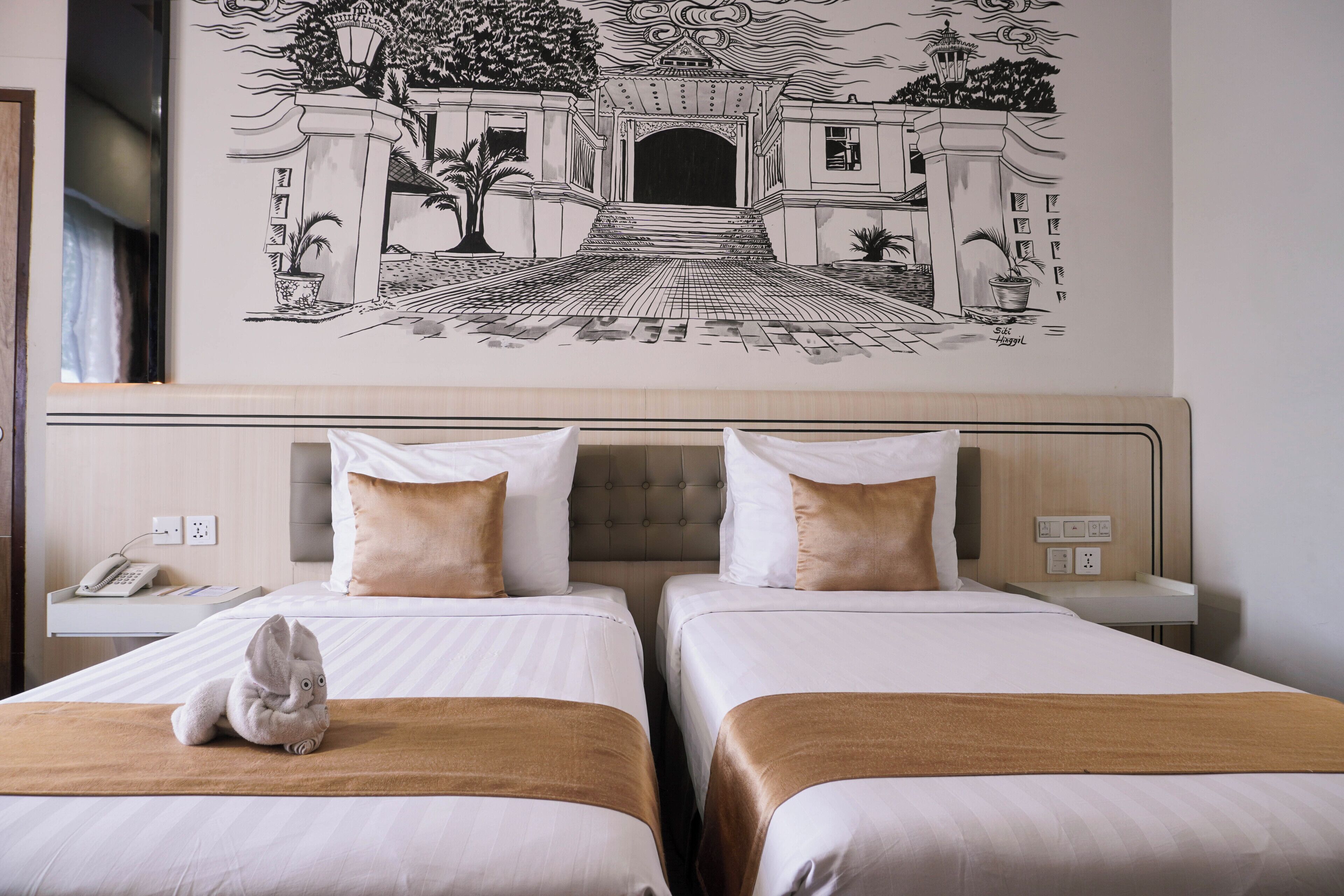 Chambre Deluxe Double ou avec lits jumeaux | Bureau, Wi-Fi gratuit, draps fournis