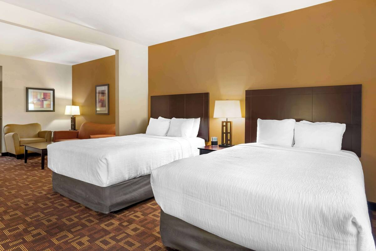 suite, 2 queen beds, accessible, bathtub (with sofabed) | in-room safe, desk, iron/ironing board, free wifi