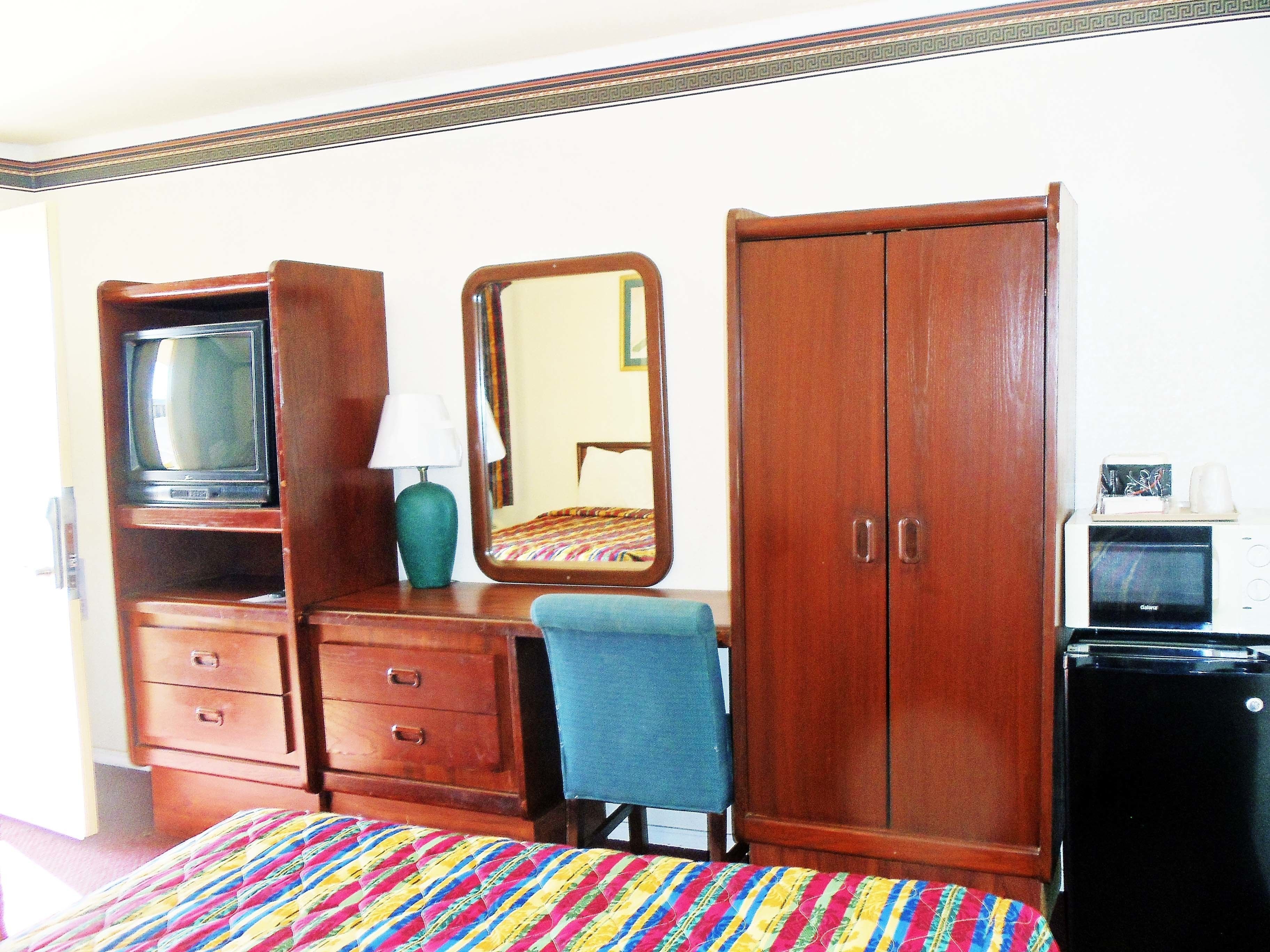 desk, blackout curtains, iron/ironing board, free wifi