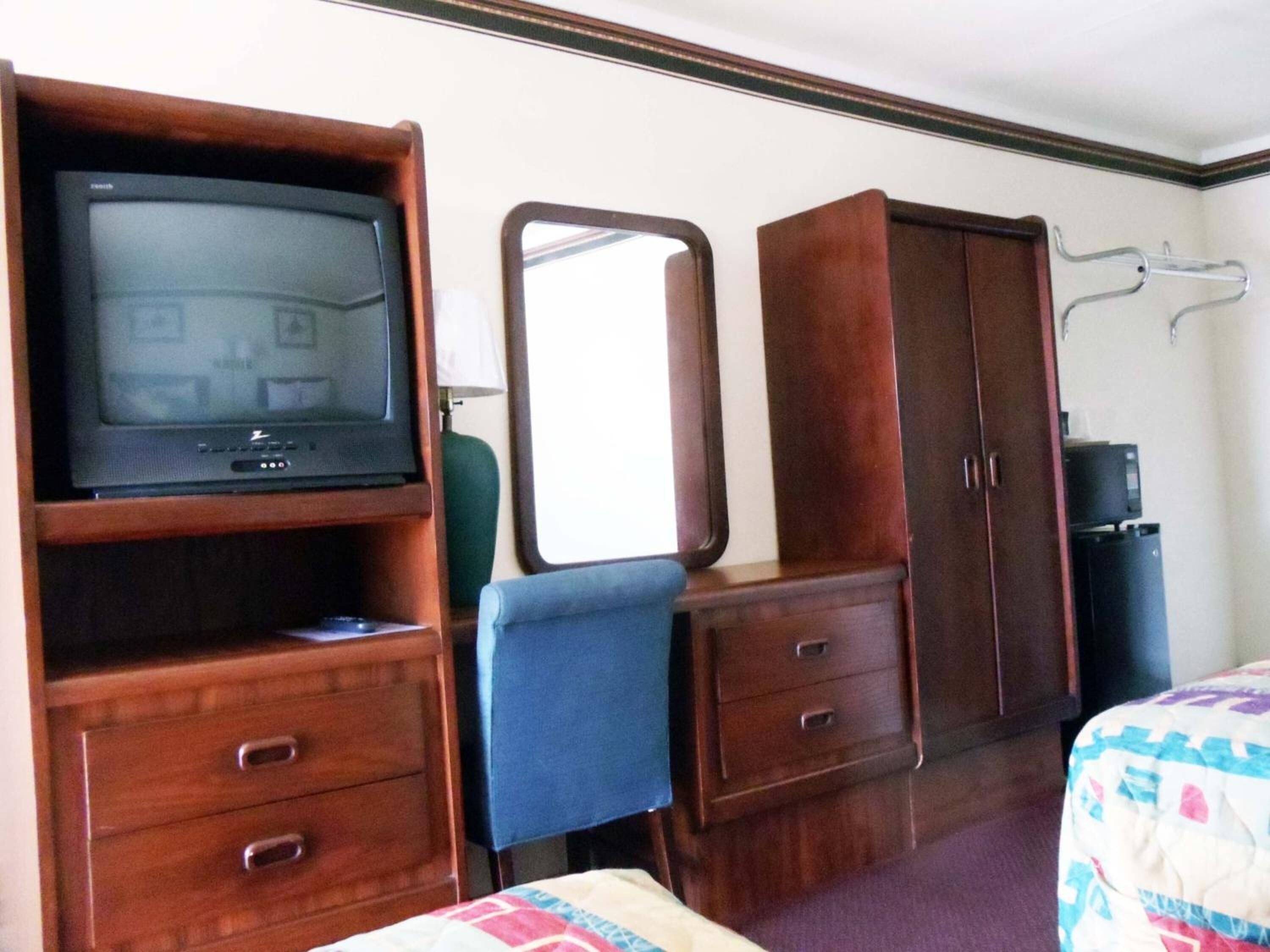 desk, blackout curtains, iron/ironing board, free wifi