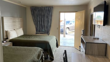Standard Room, 2 Double Beds, Non Smoking | Desk, blackout curtains, iron/ironing board, free WiFi