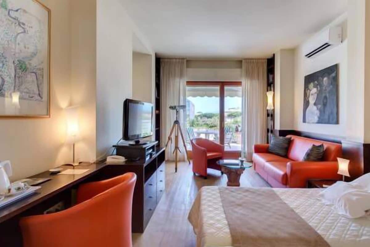 Luxury-Doppelzimmer | Italienische Bettbezüge von Frette, hochwertige Bettwaren, Minibar
