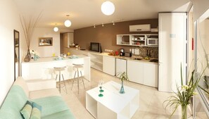 Studio | Private kitchen | Fridge, microwave, coffee/tea maker, electric kettle - Soho Point (Buenos Aires)