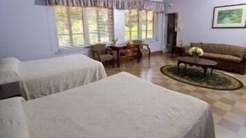 In-room safe, iron/ironing board, WiFi (free), bed sheets