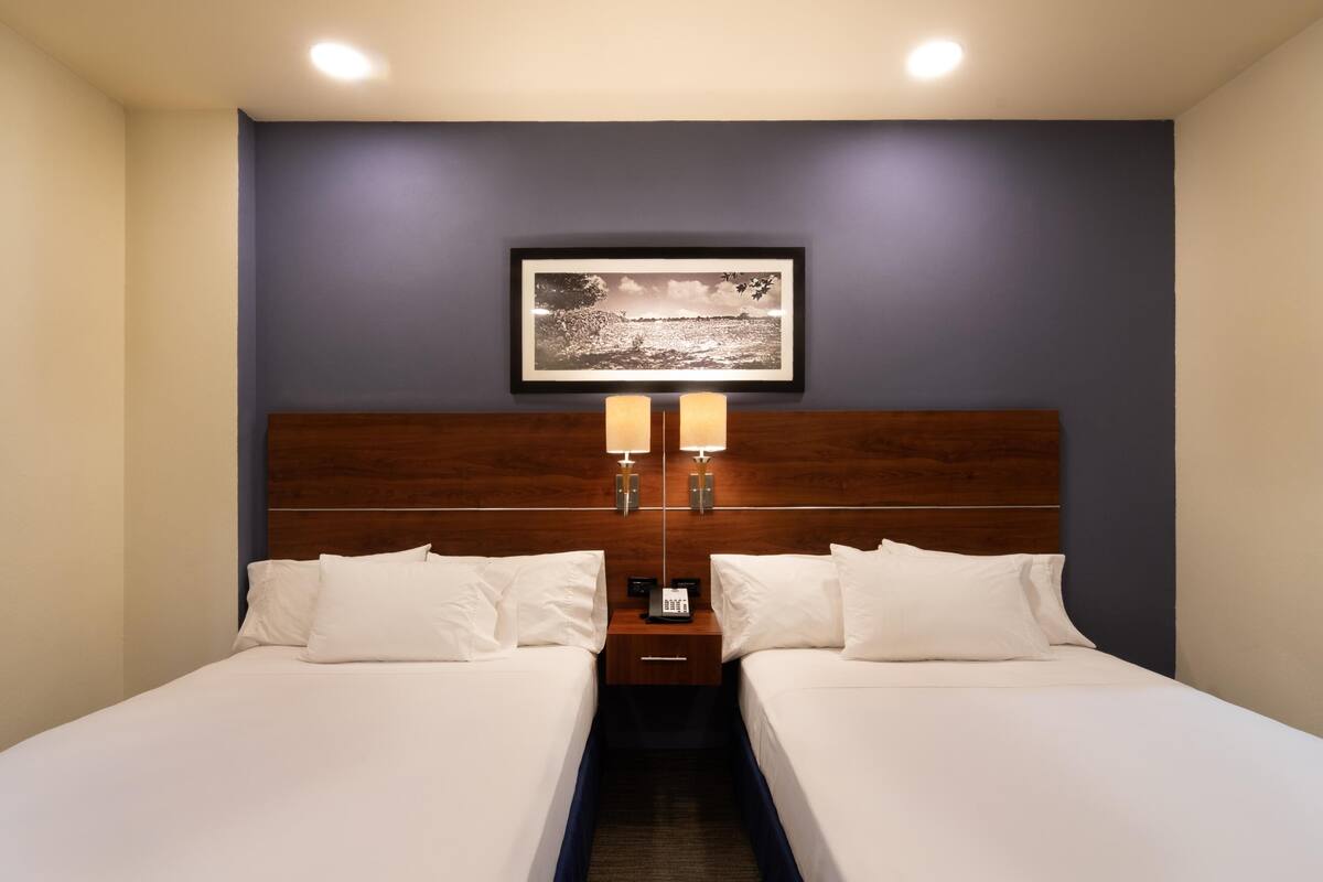 Room, 2 Double Beds, Non Smoking | Egyptian cotton sheets, premium bedding, down comforters, in-room safe