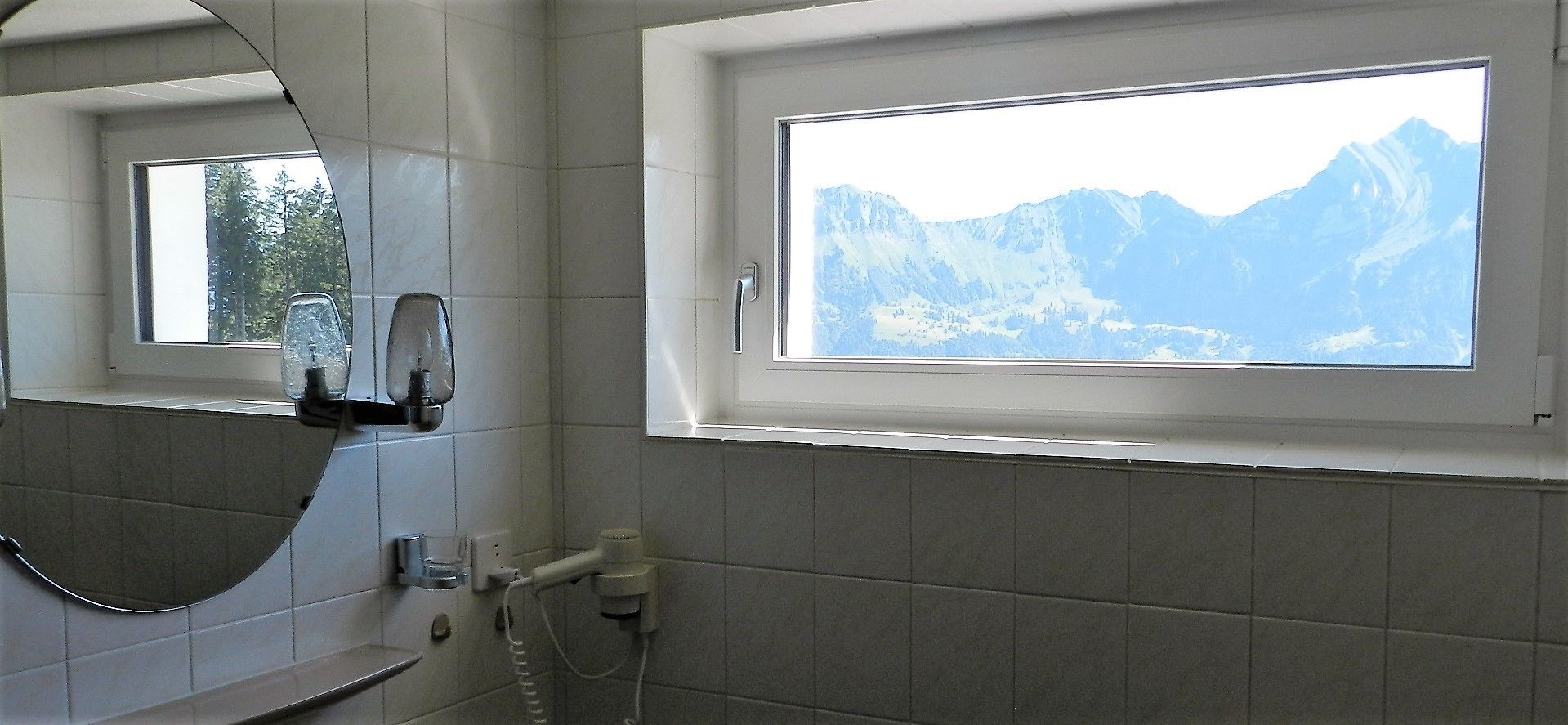 shower, free toiletries, hair dryer