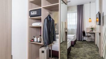 Standard Double Room | Pillowtop beds, in-room safe, desk, laptop workspace