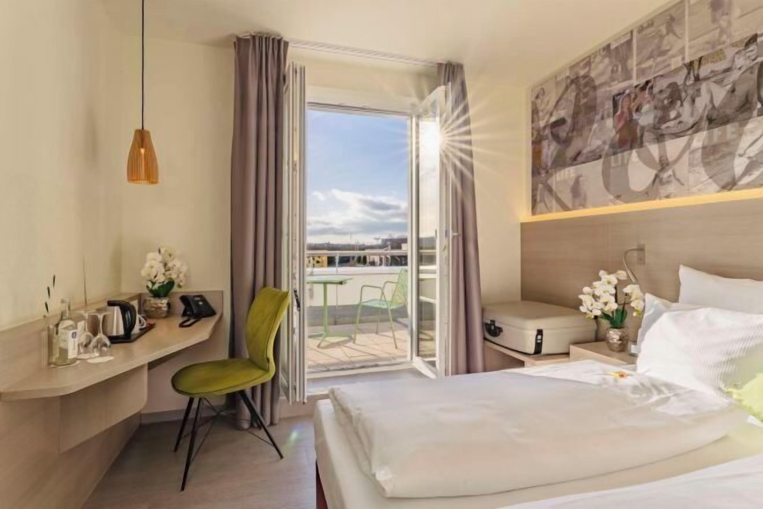 Pillowtop beds, in-room safe, blackout drapes, soundproofing