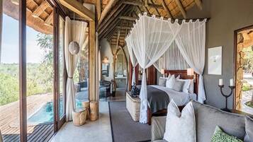 1 kamar tidur, selimut bulu angsa, minibar, dan brankas