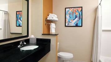 Hair dryer, towels