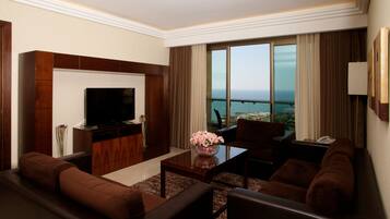 Family Suite, 2 Bedrooms, Balcony, Sea View | In-room safe, cribs/infant beds, Internet
